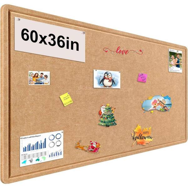 Large Foldable 60x36 Inches Felt Bulletin Board Decorative Pin