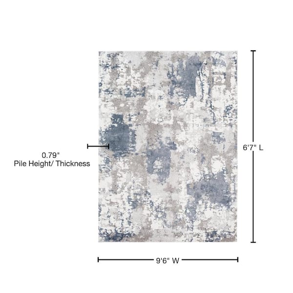 Geometric Machine Woven Cotton/Polyester Area Rug in Gray Foundry Select Rug Size: Rectangle 6'5 x 9'5