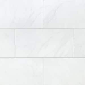 Kepto White 15 in. x 30 in. Matte Marble Look Porcelain Floor and Wall Tile (12.15 sq. ft./Case)