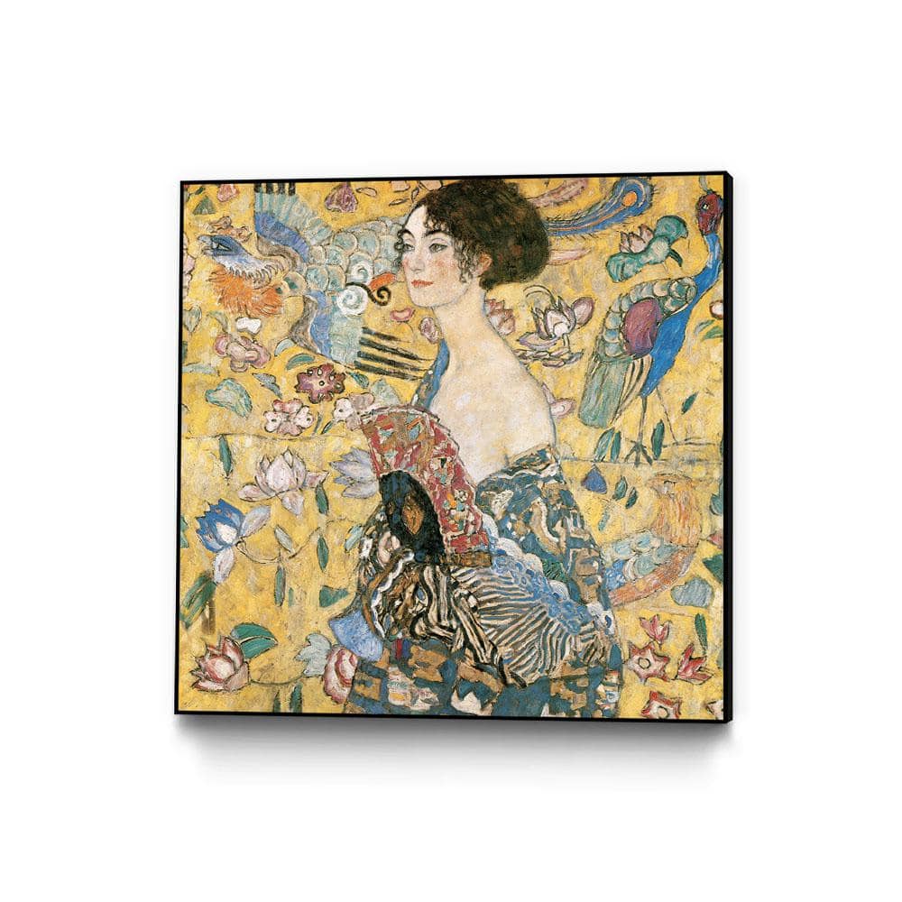 20 in. x 20 in. Woman With Fan by Gustav Klimt Framed Wall Art