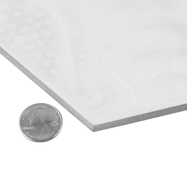 Gaudi Hex White 9 in. x 10 in. Porcelain Floor and Wall Tile (6.89 sq. ft./Case)