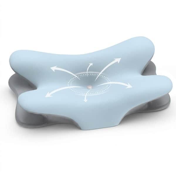 Cervical Neck Pillow for Pain Relief, Ergonomic Memory Foam Pillow for Neck Support, Blue