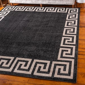 Athens Modern Charcoal 8' 0 x 8' 0 Square Rug