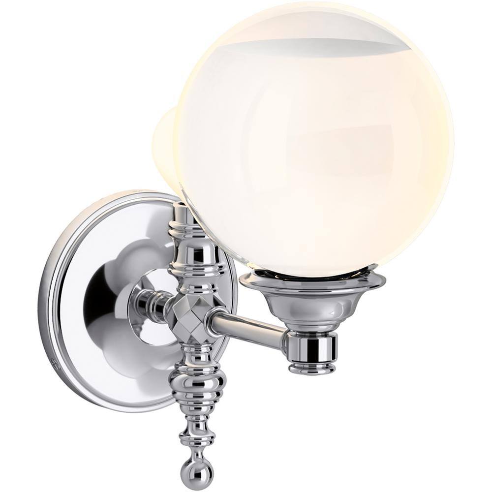 KOHLER Damask 1 Light Polished Chrome Lacemaker Sconce K