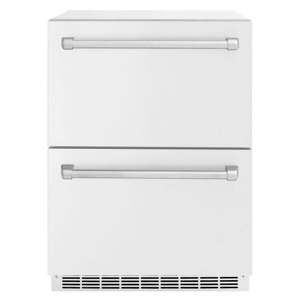Touchstone 24 in. 4.6 cu. ft. Drawer Refrigerator with Matte White Doors