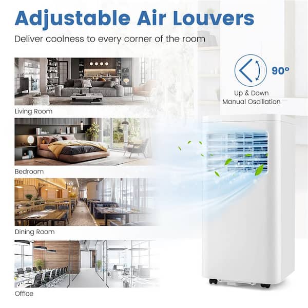 6,000 BTU Portable Air Conditioner Cools 250 Sq. Ft. in White