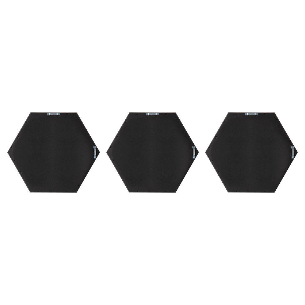 Rhodes Gold Hexagon Wall Mirror Set, 14x16 inches