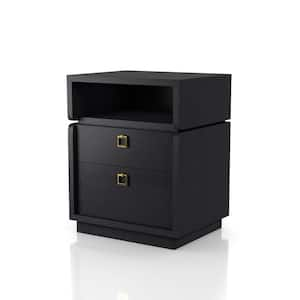 Karl Black 2-Drawer 20 in. Nightstand