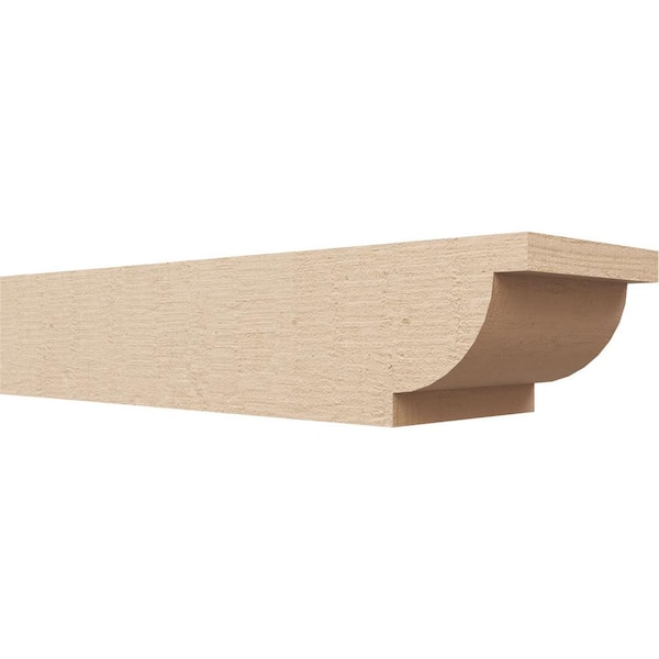 Ekena Millwork 6 in. x 4 in. x 20 in. Alpine Woodgrain, Primed Tan Timberthane Polyurethane Rafter Tail Brace