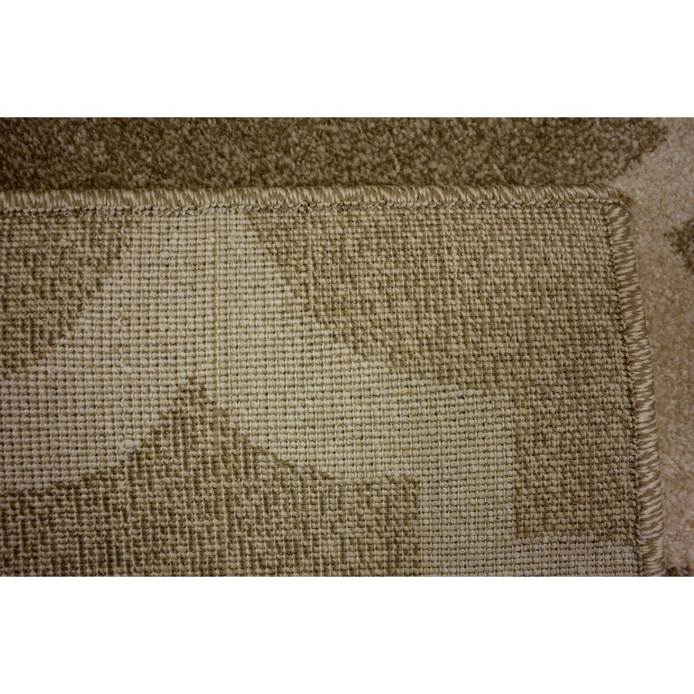 Reversible Lattice Light Brown Rectangular Synthetic Rug 7x10