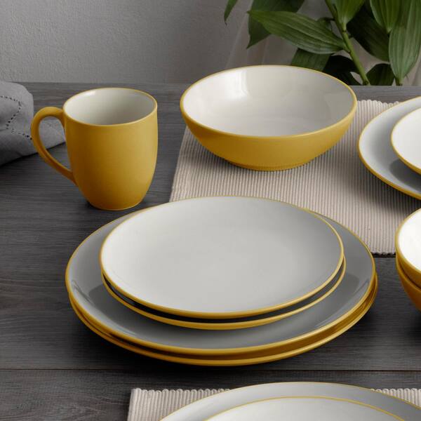 Noritake Colorwave Mustard 8.25 in. (Yellow) Stoneware Coupe Salad