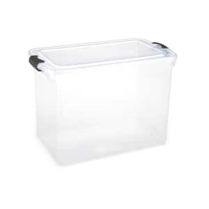112 Qt. Latching Clear Storage Container with Gray Handles (2-Pack)