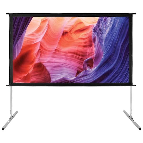 GPX 90 in. Stand Alone Indoor/Outdoor Projection Screen with Carrying Bag, Floor Stand, Frame and Hardware