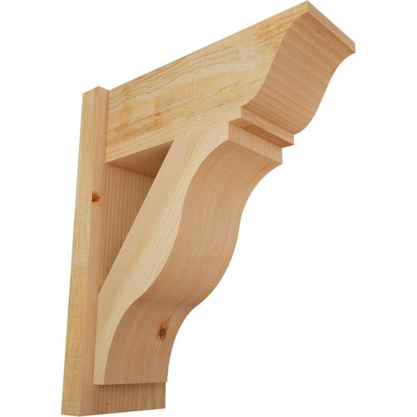 Ekena Millwork 8 in. x 24 in. x 20 in. Douglas Fir Fuston Traditional Rough Sawn Outlooker