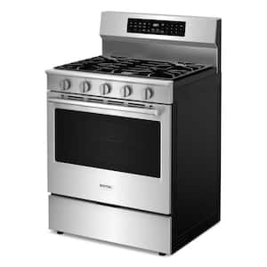 30 in. 5-Burners Freestanding Gas Range in Fingerprint Resistant Stainless Steel with Grill Mode