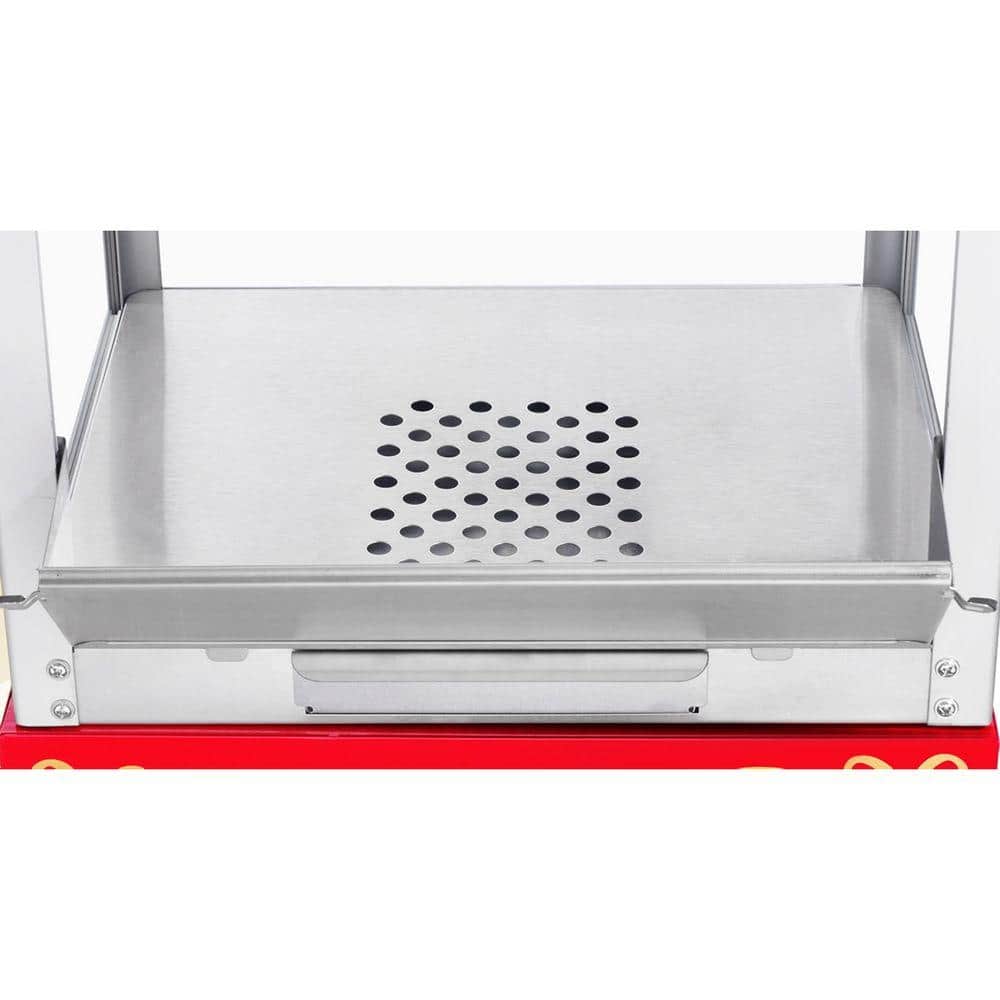 Vintage Red Stainless Steel Countertop Popcorn Machine
