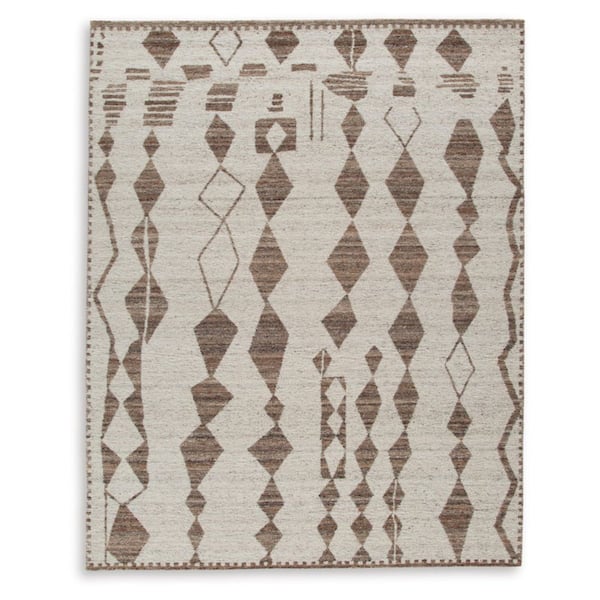 Brettler Brown 8 ft. x 10 ft. Geometric Area Rug