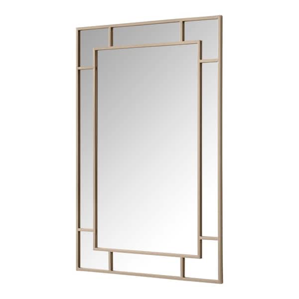 StyleWell Medium Rectangle Champagne Classic Accent Mirror