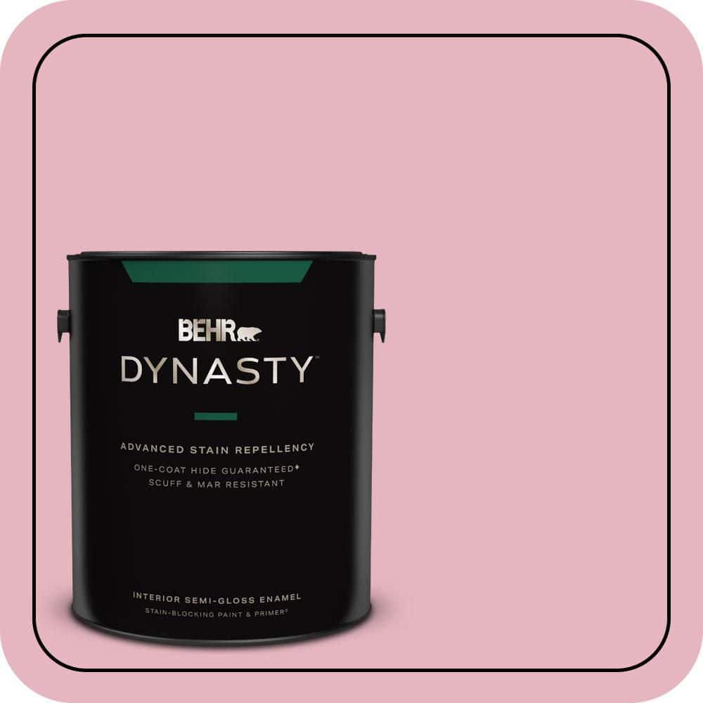 1 gal. #M140-3 Premium Pink Semi-Gloss Enamel Interior Stain-Blocking Paint & Primer price history on PriceWatchPro