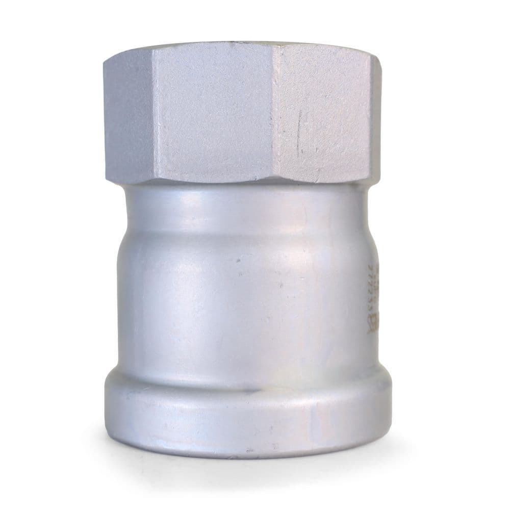 Titan Press 4 P x 1/2 FPT Carbon Steel Press Female Adapter Green Dot 