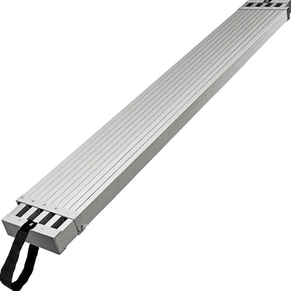Unbranded Telescoping Aluminum Plank Board, 8 to 13 ft. Adjustable Work Platform for Step Ladders, Scaffolding, 440 lbs. Capacity