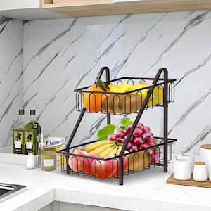 Costway 3-Tier Wire Fruit Basket Stand Kitchen Snack Vegetable Storage  Organizer KC53790 - The Home Depot
