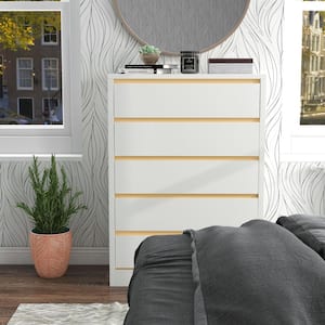 Bolin White 5 Drawer 31.25 in. Wide Chest of Drawers