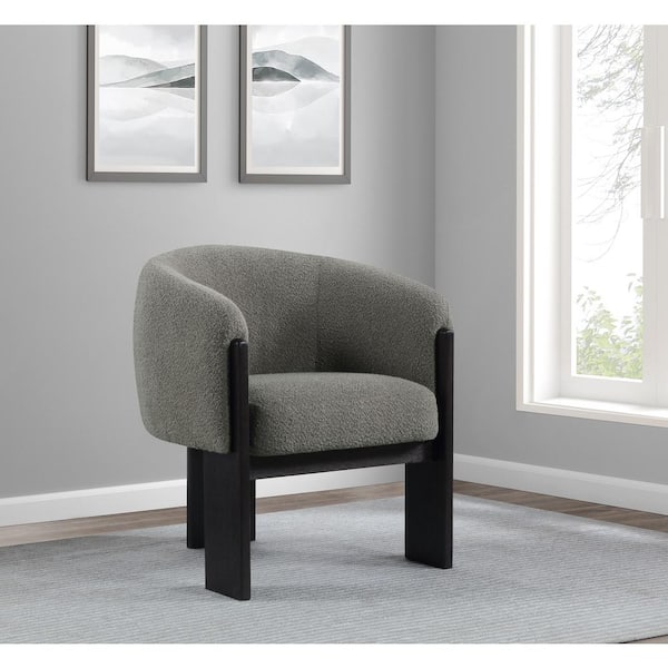 Coaster Valdez Brown and Black Fabric Accent Chair with Sloped Armrest