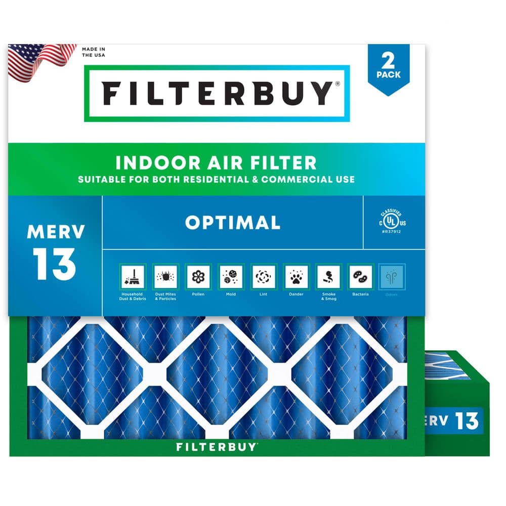 23.5 in. x 23.5 in. x 4 in. MERV 13 (FPR 10) Health Defense Pleated HVAC AC Furnace Air Filters Replacement (2-Pack) price history on PriceWatchPro