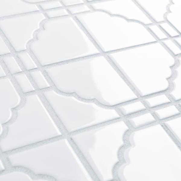 Merola Tile Osaka Glossy White 11-3/4 in. x 11-3/4 in. Porcelain