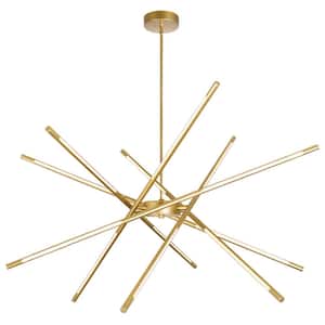 Oskil LED Integrated Chandelier With Satin Gold Finish