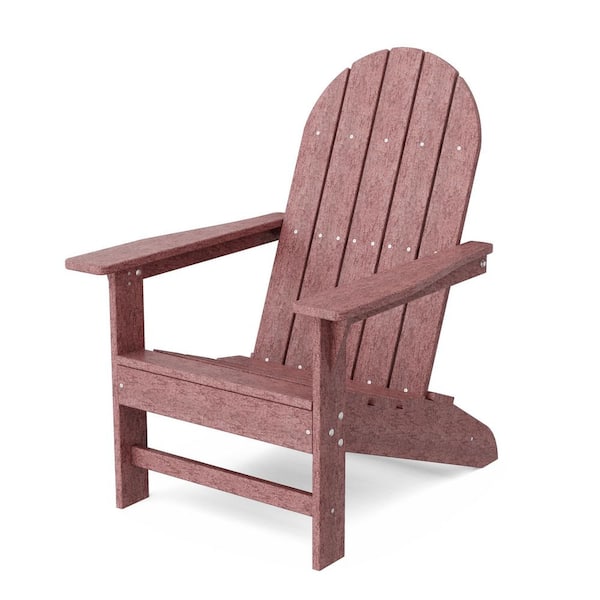 Wildridge Freedom Cherrywood HDPE Plastic Traditional Outdoor Adirondack Chair