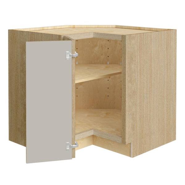 Franklin 33 in. W x 33 in. D x 34.5 in. H Assembled Plywood Corner Easy Reach Base Kitchen Cabinet in Vanguard Oak LH