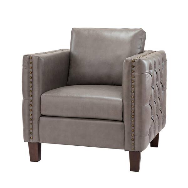 JAYDEN CREATION P1 A Cido Grey Club Chair With Nailhead Trim CHXR0291 ...