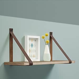 LITE FEELWOOD 23.6 in. x 7.9 in. x 0.75 in. Brushed Oak MDF Decorative Shelf without Brackets