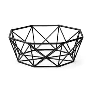 Davy Black Metal Large Hexagonal Bowl