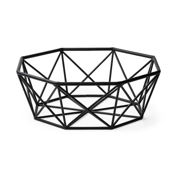 Mercana Davy Black Metal Large Hexagonal Bowl