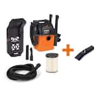 5 Gal. 5.0-Peak HP Portable Wall-Mountable Wet/Dry Shop Vacuum with Filter, Hose, Accessories and LED Car Nozzle