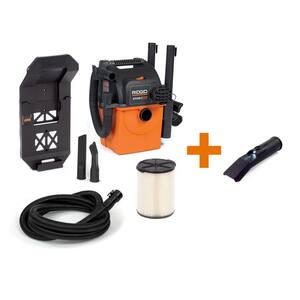 RIDGID 4 Gallon 5.0 Peak HP Portable Wet/Dry Shop Vacuum with Fine Dust  Filter, Hose, Accessories and Premium Car Cleaning Kit WD4070C - The Home  Depot