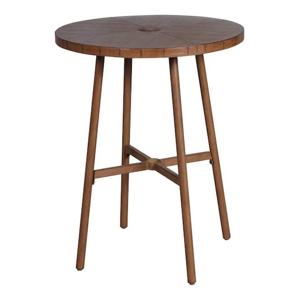 Hampton Bay Capestone Brown 3-Piece Wicker Round Table Outdoor
