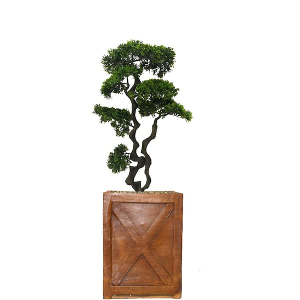 VINTAGE HOME 54 in. Artificial Bonsai Tree in Fiberstone Planter