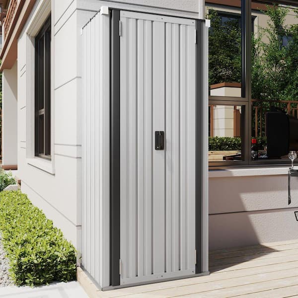 Zeus & Ruta 2.5 ft. W x 1.8 ft. Metal Outdoor Storage Shed with