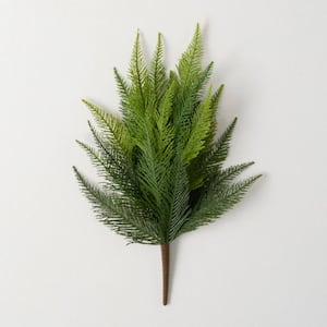 17 in. Artificial Ruffled Fern Bush