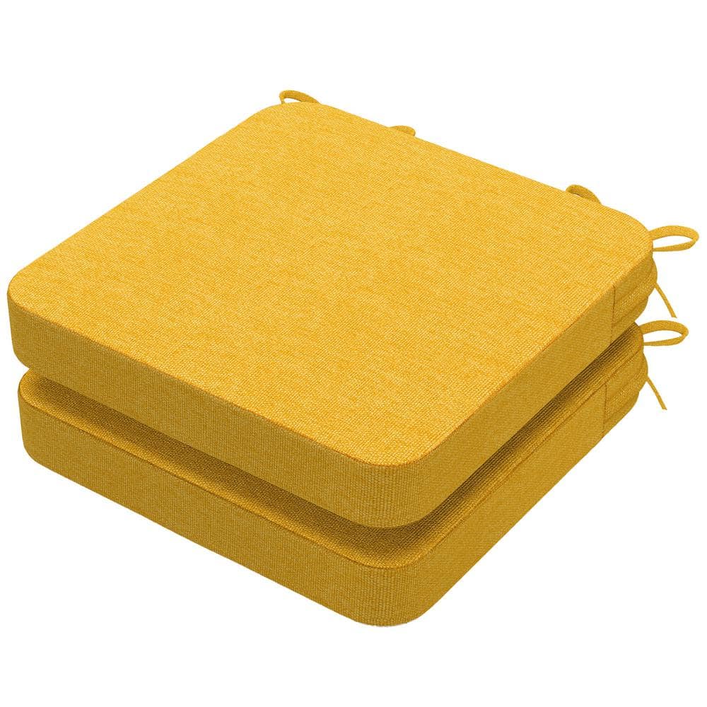 16 in. x 16 in. x 2 in. Square Indoor Chair Cushions Removable Cover Kitche