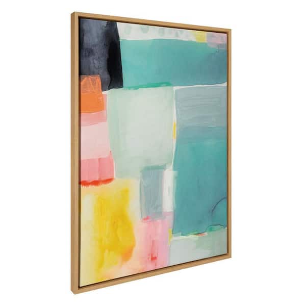 Sylvie "United Colors I" by Amy Lighthall Natural Framed Art Print 28 in. x 38 in.