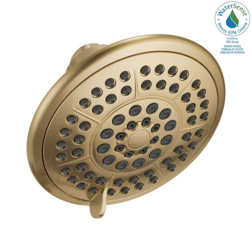 Champagne Bronze 5-Setting Wall Mounted Raincan Shower Head