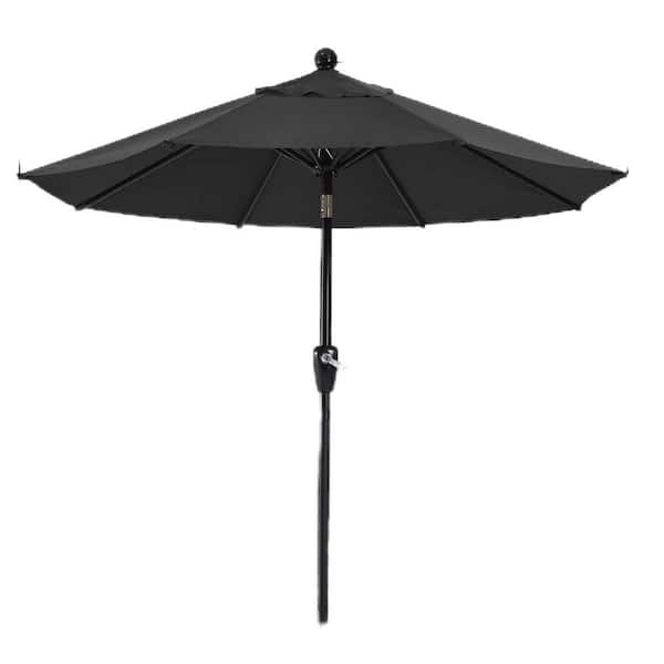 Dyiom 9 ft. Beach Umbrella in Gray Durable Patio Umbrellas Dark
