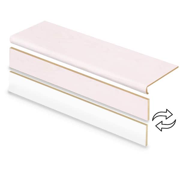 Ivory Lane Quartzite 47 in. L x 12.15 in. W x 2.28 in. T Vinyl Stair Tread and Reversible Riser Kit