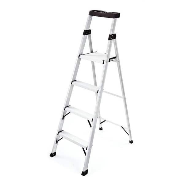 Rubbermaid 4-Step Aluminum Step Stool with 250 lb. Load Capacity Type I Duty Rating