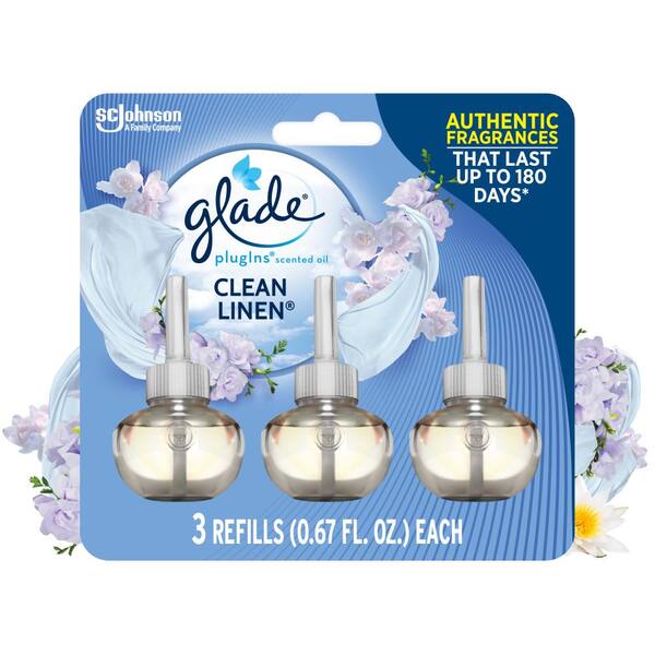 Glade PlugIns 0.67 oz. Clean Linen Scented Oil Refill Value Pack (3-Pack)